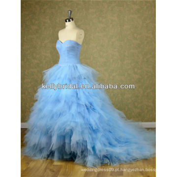 2014 China Amparo Blue empresa vestido de casamento líquido saias indianas baratas